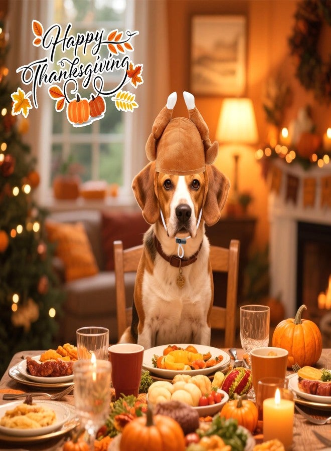 Rypet Thanksgiving Turkey Drumstick Hat for Dog, Pet Halloween Thanksgiving Costumes Dog Drumstick Hat, Turkey Headgear Party Cosplay Accessories for Medium and Large Dogs - Image 3